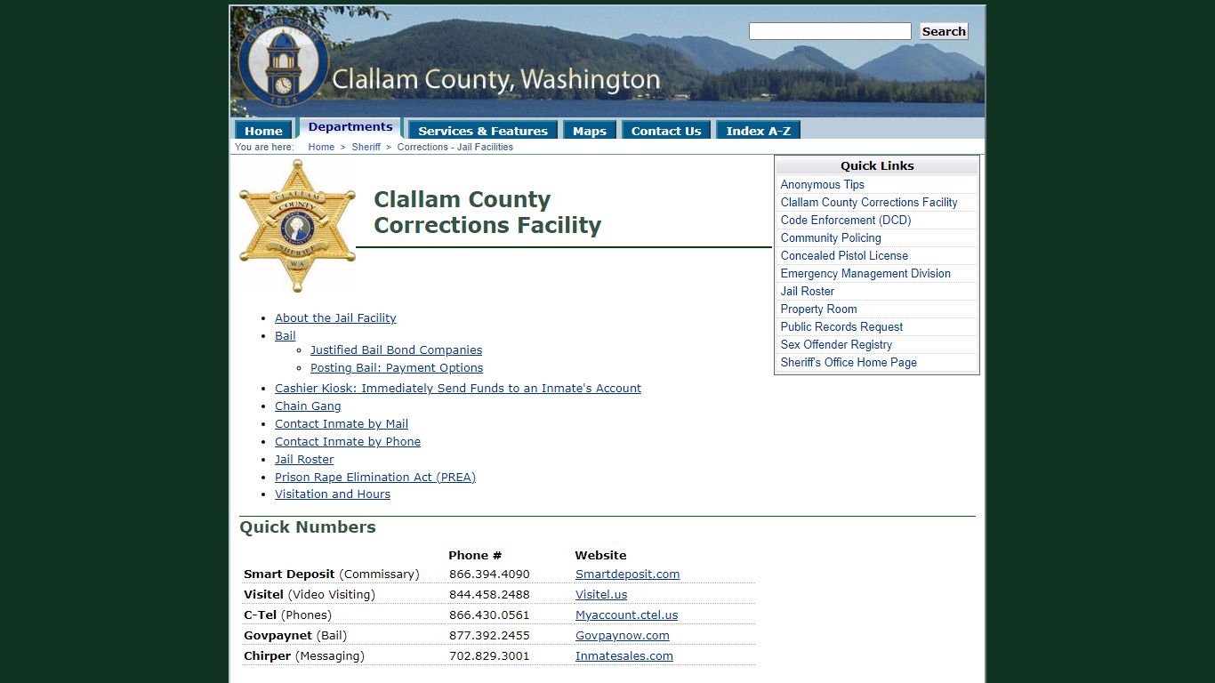 Corrections - Jail Facilities - Clallam County, Washington